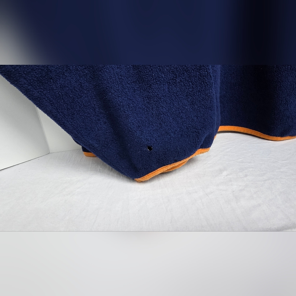 VTG Nautica Competition 1990'S Men's Quarter Zip Fleece Size Large Blue Orange - Picture 7 of 16